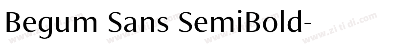 Begum Sans SemiBold字体转换
